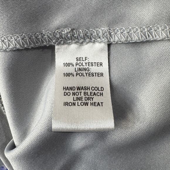 Lulus Medium Shifting Dears Mini Dress Floral Lined V-Neck 3/4 Sleeve Light Blue - Picture 11 of 11